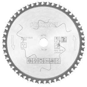   Hikoki 752434 TCT fűrészlap, acél, 185 x 20, Z48, lapos fogú, ferde / lapos