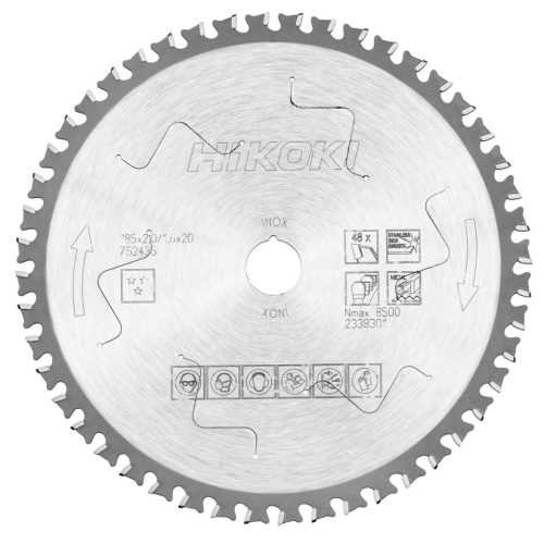 Hikoki 752435 Kerámia fűrészlap, INOX, 185 x 20, Z48, trapéz / lapos