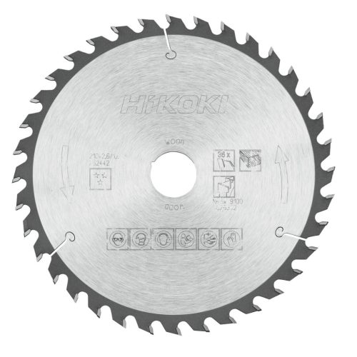Hikoki 752442 TCT fűrészlap, fa, 210 x 30, Z36, váltakozó