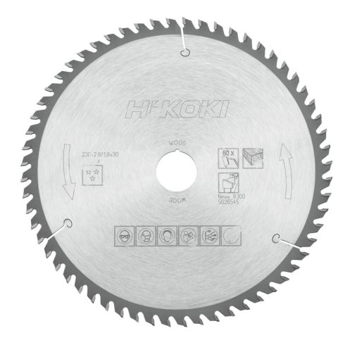 Hikoki 752453 TCT fűrészlap, fa, 230 x 30 x Z60, váltakozó