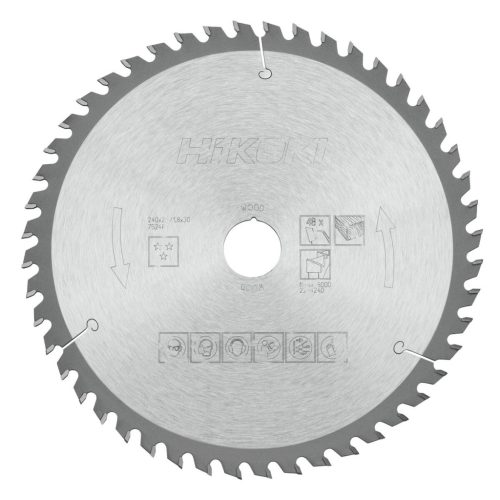 Hikoki 752463 TCT fűrészlap, fa, 240 x 30 x Z48, váltakozó