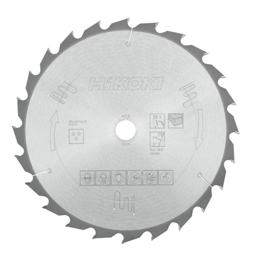 Hikoki 752476 TCT fűrészlap, fa, 335 x 30 x Z24, váltakozó