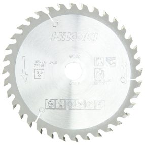   Hikoki 752481 TCT fűrészlap, fa, 165 x 20, Z36, váltakozó
