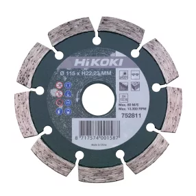   Hikoki 752811 Gyémánttárcsa, 115 x 10,0 x 22,23 mm, Universal