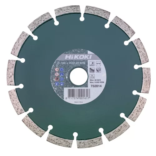 Hikoki 752814 Gyémánttárcsa, 180 x 10,0 x 22,23 mm, Universal