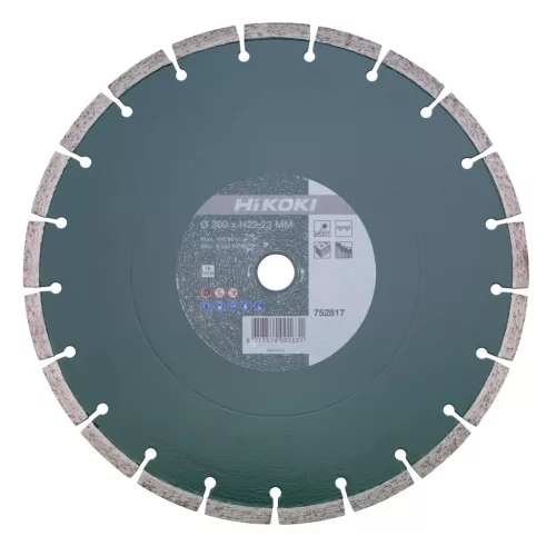 Hikoki 752817 Gyémánttárcsa, 300 x 10,0 x 22,23 mm, Universal