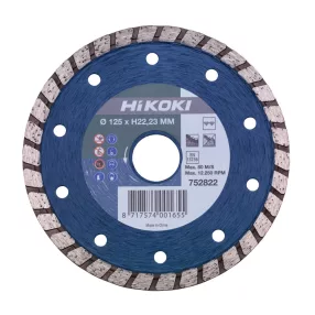   Hikoki 752822 Gyémánt darabolótárcsa, 125 x 22,2 x 6 mm, Turbo