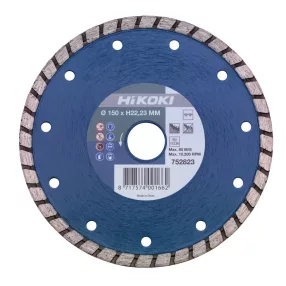   Hikoki 752823 Gyémánt darabolótárcsa, 150 x 22,2 x 6 mm, Turbo
