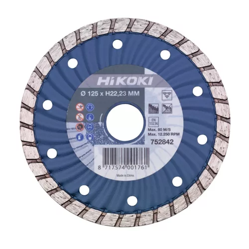 Hikoki 752842 Gyémánt darabolótárcsa, 125 x 22,2 x 6 mm,