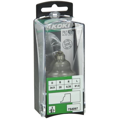 Hikoki 754097 8 mm roman profilmaró fej golyóscsapággyal, 34,9 x 61,5 x