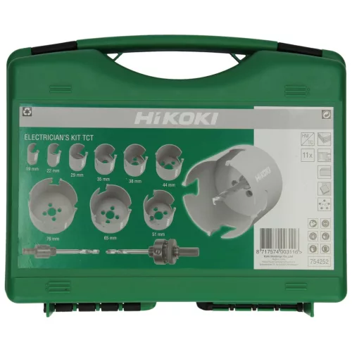 Hikoki 754252 Electrician lyukfűrész készlet, karbid hegyű (11