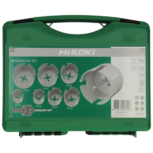 Hikoki 754253 Interior lyukfűrész készlet, karbid hegyű (8