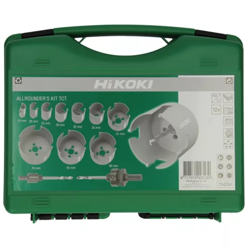 Hikoki 754254 Alround lyukfűrész készlet, karbid hegyű (12