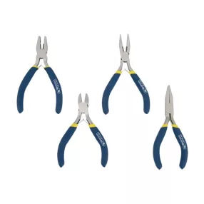   EXTOL CRAFT mini fogó klt, 4db-os, dupla műanyag nyéllel; kombinált, oldalcsípő, hosszú csőrű, rádiós ,125mm