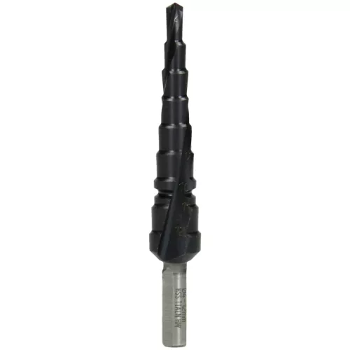 Hikoki 780101 Lépcsős fúrószár, HSS, TiAlN bevonatú, spirális, 4–12
