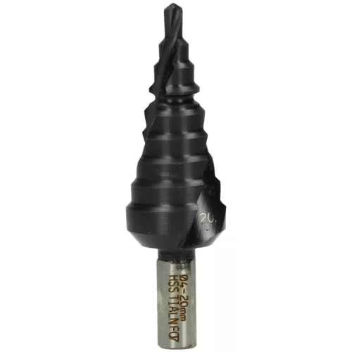 Hikoki 780102 Lépcsős fúrószár, HSS, TiAlN bevonatú, spirális, 4–20