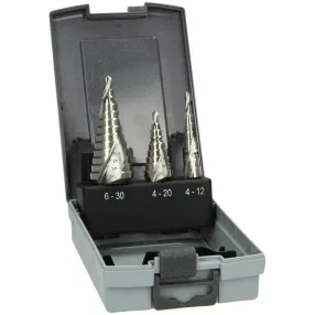   Hikoki 780109 Lépcsős fúrószár készlet, HSS, spirális, (3 darabos) 4–12 / 4–20 / 6–30