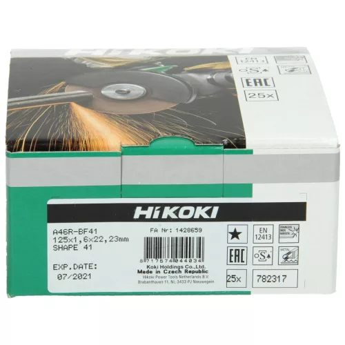 Hikoki 782317 Darabolótárcsa, 125 x 1,6 x 22,23 mm, lapos, HSP,