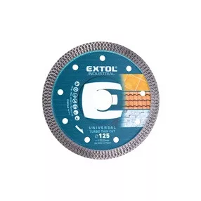   EXTOL INDUSTRIAL gyémántvágó, ipari korong, TURBO, gyors és vékony vágás: 2,0 mm vastagság; 230×22,2mm, száraz és vizes vágásra