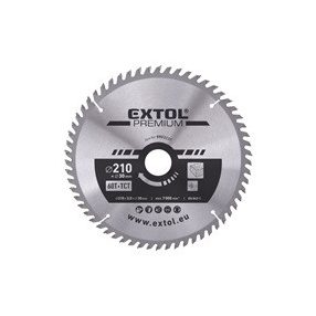   EXTOL PREMIUM körfűrészlap, keményfémlapkás, 165×20mm(lyuk átm), T24; 2,8mm lapkaszélesség, max. 9000 ford/perc