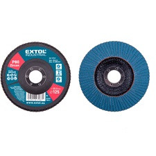 EXTOL INDUSTRIAL lamellás csiszoló INOX, acél és ALU munkadarabok csiszolására, 125×22mm; P100