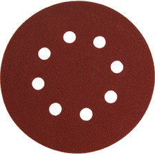 EXTOL PREMIUM csiszolókorong vászon, lyukas klt. 10db, 125mm, 8 db lyukkal, P180-as, tépőzáras, 407202, 8894201 és 8894202-höz