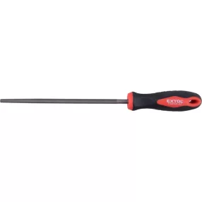   EXTOL PREMIUM fémreszelő 200mm kerek, T12 acél,  vágat 2, finom, TPR gumis műanyag nyél