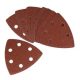 EXTOL PREMIUM delta csiszolóvászon klt., 20 db a 417220, 8891842, 8894100 géphez, fára; 93×93mm, 5×P40, 5×P60,  5×P80, 5×P120