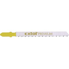 EXTOL PREMIUM dekopírlap, 5db, Bosch befogás, HCS; 75×8×1,5mm, 2,5mm fogtáv, köszörült fogak, puhafához, farostlemezekhez (3-30mm), mű