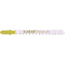 EXTOL PREMIUM dekopírlap, 5db, Bosch befogás, HCS; 75×8×1,5mm, 2,5mm fogtáv, köszörült, fordított állású fogak, egyenes vágás, puhafáh
