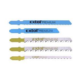   EXTOL PREMIUM dekopírlap, 5db különböző típus, Bosch befogás, HSS, HCS; Bimetál