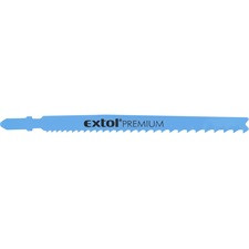 EXTOL PREMIUM dekopírlap, 5db, Bosch befogás, Bimetál; 132×8×1mm, progresszív fogazás, mart, hullám fogak, egyenes gyors vágás