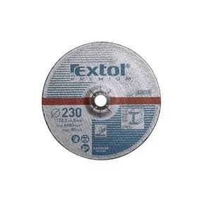   EXTOL PREMIUM csiszoló korong acélhoz, kék; 115×6,0×22,2mm, max 13300 ford/perc