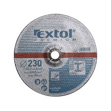 EXTOL PREMIUM csiszoló korong acélhoz, kék; 115×6,0×22,2mm, max 13300 ford/perc