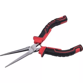   EXTOL PREMIUM hosszú csőrű fogó, mini; 150 mm, TÜV/GS, kétszínű műanyag nyél, rugós