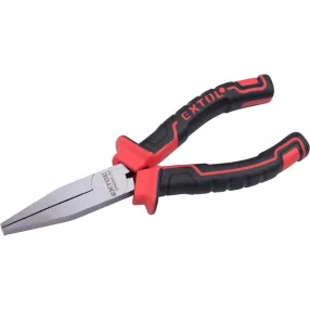   EXTOL PREMIUM lapos fogó; 160mm, duál  vörös/fekete, TPR nyél, akasztós szerszámtartó