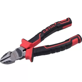   EXTOL PREMIUM oldalcsípő fogó, 190mm, duál vörös/fekete TPR nyél, 20% extra erőkifejtés, akasztós szerszámtartó