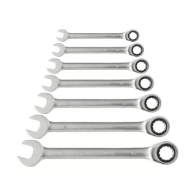   EXTOL PREMIUM racsnis csillag-villás kulcs klt. 7db; 8-19mm CrV. 72 foggal, 1 irányú forgás