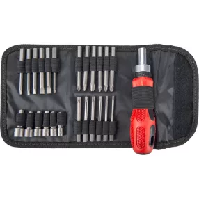   EXTOL PREMIUM racsnis csavarhúzó-dugókulcs klt., 25 db,  Cr.V. acél