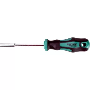   EXTOL PREMIUM csavarhúzó markolat, mágneses csavarbehajtóval; CV., 1/4"×100mm