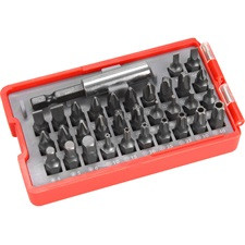 EXTOL PREMIUM behajtó klt. 33 db Cr.V., lapos:3-6mm, PH1-3, PZ1-3, HEX 1,5-6mm, TTa 10-40,  övre akasztható műanyag tartóban