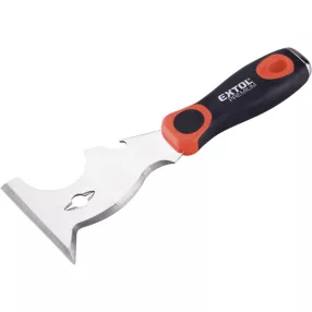   EXTOL spakli, Multifunkciós, üthető; 7,5 cm, inox, két komponenses műanyag nyél (tisztító)