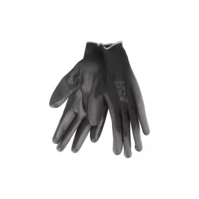   EXTOL PREMIUM Kötött kesztyű fekete poliészter, méret: 11' poliuretánba mártott teny. és ujjhegy., gumírozott mandzsetta