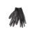 EXTOL PREMIUM Kötött kesztyű fekete poliészter, méret: 11' poliuretánba mártott teny. és ujjhegy., gumírozott mandzsetta