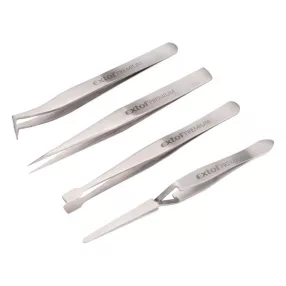   EXTOL PREMIUM csipesz klt. 4 db, CrNiMn rozsdamentes és saválló acél 201, enyhén mágneses, keménység: HRC 30