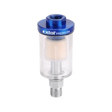EXTOL PREMIUM mini levegőszűrő (nedvesség leválasztó), max. 8 Bar, 1/4", 48ml