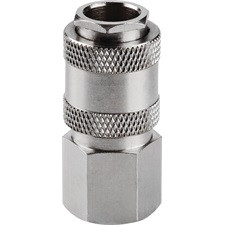 EXTOL PREMIUM gyorscsatlakozó-hüvely, belső menettel, 1/4", nikkelezett réz, bliszteren