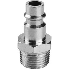EXTOL PREMIUM gyorscsatlakozó-dugó, külső menettel, G-1/2", nikkelezett réz, bliszteren