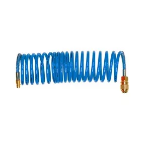   EXTOL PREMIUM légtömlő spirál kompresszorhoz; 8m, 15 Bar, belső átmérő: 6mm, PU, 1/4" gyorscsatlakozóval