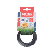 EXTOL PREMIUM damil szegélynyíró géphez 3,0 mm, négyszög keresztmetszetű, fekete közép/dual power, 15m